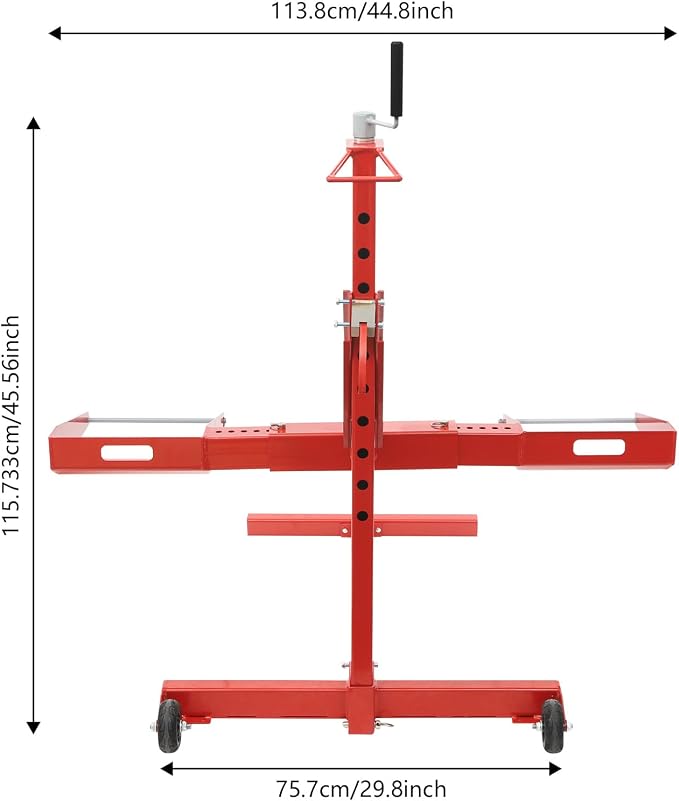 Lawn Mower Lift, Lawn Mower Jack for Maintenance and Repair 750lbs Lifting Capacity Zero Turn Mower Lift Car Lift Adjustable Wheel Span for Lifting and Repairing Garden Tractors, Lawn Mowers