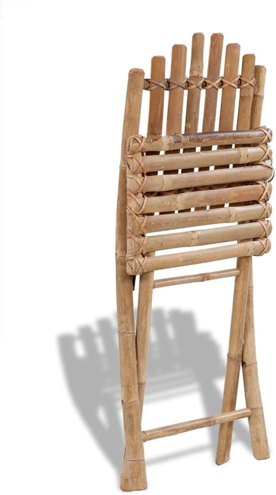 5 Piece Folding Patio Dining Set, Patio Conversation Set Porch Furniture Set Sectional Sofa Front Porch Furniture for Garden Poolside Piazza Exhibition Bamboo