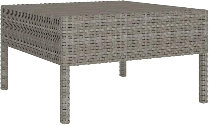 Patio Lounge Set with Cushions,Patio Furniture Sets,Patio Conversation Sets,Outdoor Furniture Sets,for Garden,Backyard,Outdoor,9 Piece Poly Rattan Gray