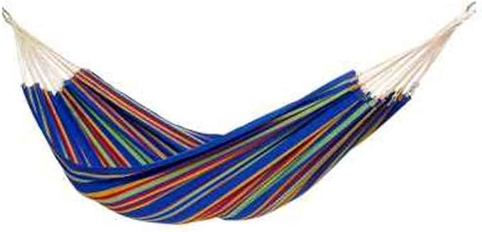 BYER OF MAINE Barbados Hammock, Authentic Brazilian, Blue Sky, Recycled Cotton/Polyester Blend, 134" L x 58" W, Holds up to 330lbs