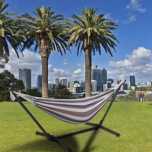 Hammock Set (Hammock Frame Small Color Bar) Natural Rope (Coffee bar)