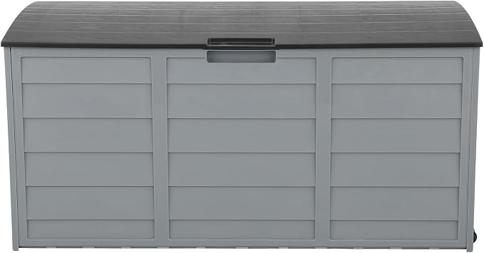 Gray Organization and Storage Outdoor, 71 Gallon Deck Box-Organization and Storage for Patio Furniture Outdoor Cushions,Garden Tools and Tools Storage, Outside Storage Box 44 x 21.3 x 19.3 Inches
