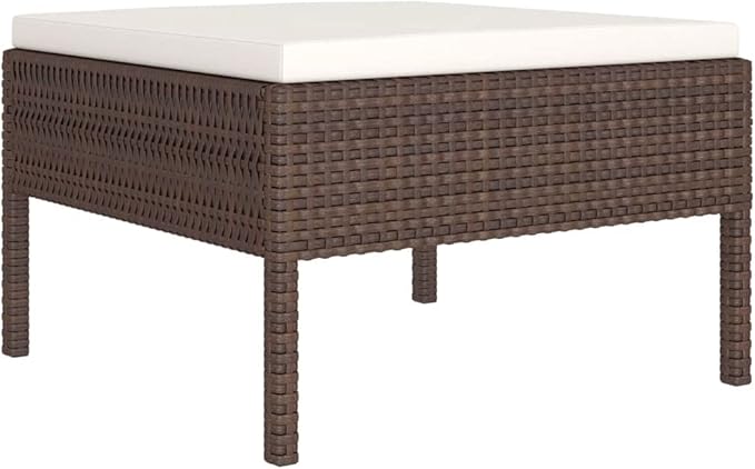 Patio Lounge Set with Cushions,Patio Furniture Sets,Patio Conversation Sets,Outdoor Furniture Sets,for Garden,Backyard,Outdoor,6 Piece Poly Rattan Brown