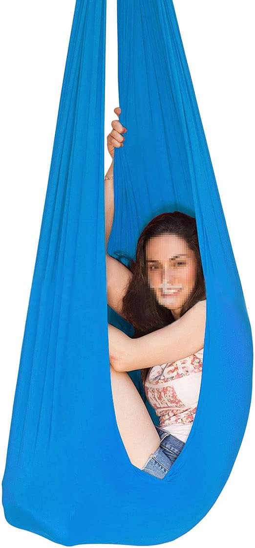 Therapy Swing for Adults Sensory Swing for Kids Indoor Outdoor Soothing Calming Snuggle Hammocks Durable Fabric Swing for Autism ADHD Aspergers