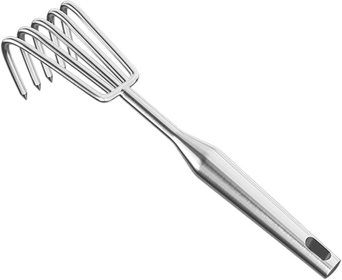 Hand Rake Stainless Steel Heavy Duty Garden Rake Weeding Tool Ergonomic Claw Rake Soil Tiller Portable Planting Rake Suitable for Flower Beds Yard Wor , 5 Tine