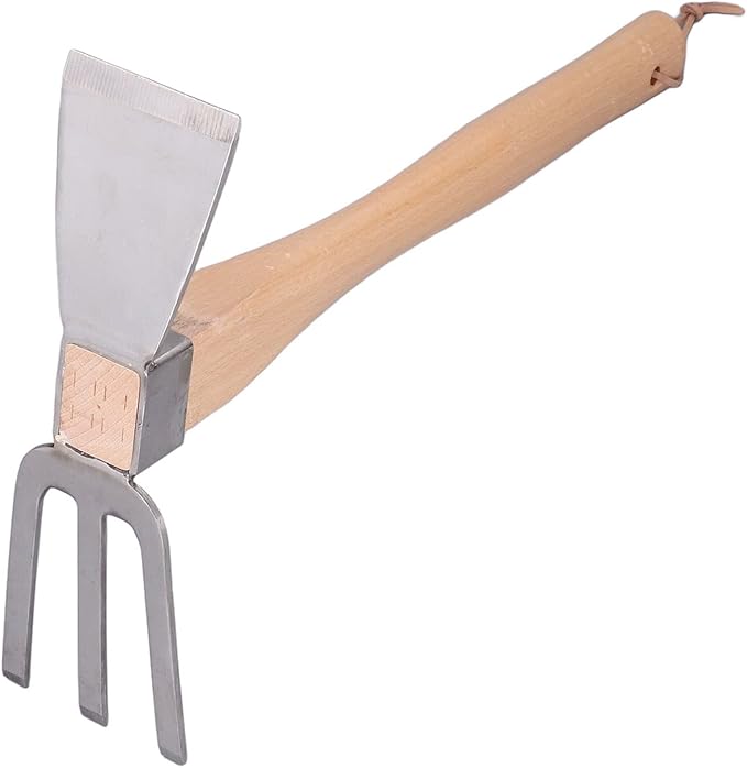 TOPINCN Hand Garden Hoe, Steel Hand Hoe Hand Hoe Tool kit wBeech Handle for Gardening Weeding Tilling Soil in Garden Outdoor