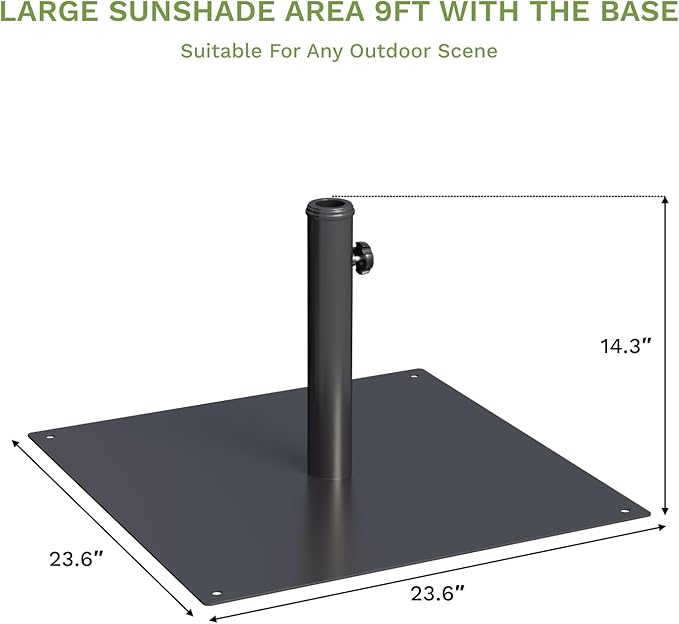 Patiowell 9 FT Motorized Patio Umbrella with Base Included, Outdoor Umbrella with Base, Detachable Power Bank Hands-Free Automation, Aluminum Frame for Backyard, Poolside, Outdoor Dining, Blue