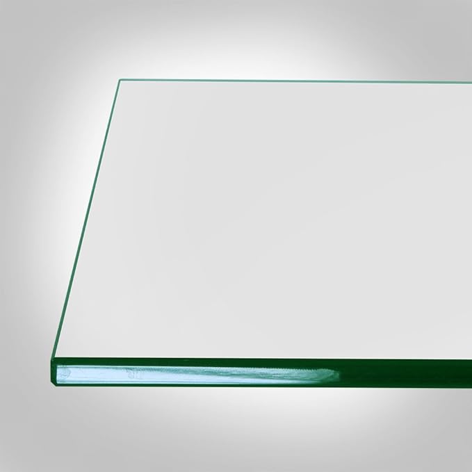Dulles Glass 16" Square Glass Table Top, 1/4" Thick Clear Tempered Replacement Glass, Flat Polished Edge & Eased Corners for Coffee, Dining, Patio Tables & Furniture Protection