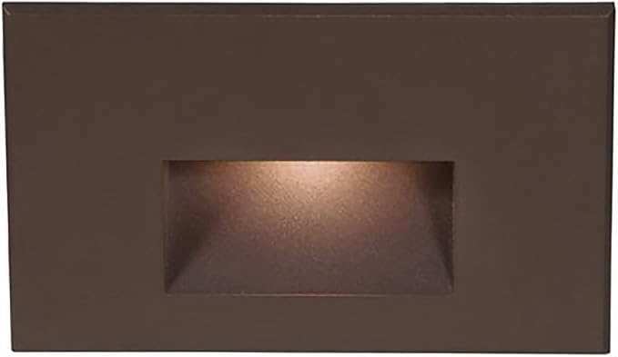 WAC Landscape Lighting, LEDme 120V LED Horizontal Indoor and Outdoor Step and Wall Light 3000K Built-in LED in Solid Brass Coated with Bronze