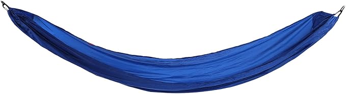 Portable Parachute Camping Hammock, Lightweight Outdoor Hammock with Aluminum Snap Hooks and Storage Bag for Hiking, Travel, and Picnics, 200kg Load Capacity (Blue)