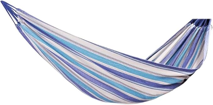 hammocks Camping Hammock Extra Large Canvas Cotton Hanging Hammock Hold Perfect for Outdoor Travel Beach Patio Indoor Hammock Chair Backyard Outdoorsy, Blue
