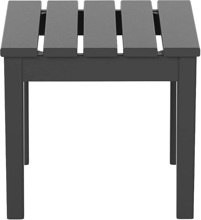 WestinTrends Ashore Outdoor Patio Modern Adirondack Side Table, Gray