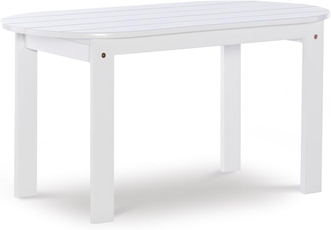 Linon Jayde Adirondack Coffee Table, White 18.11D x 35.24W x 18.11H in