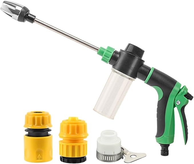 Aquoxis Pressure Washer, 15X More Powerful Extreme Water Pressure Tool with Steel Power, Qinux Aquoxis Sprayer for Waterpipe, High Pressures Water Jet with Foam Pot, Generic Aquaxis Aqui Green D