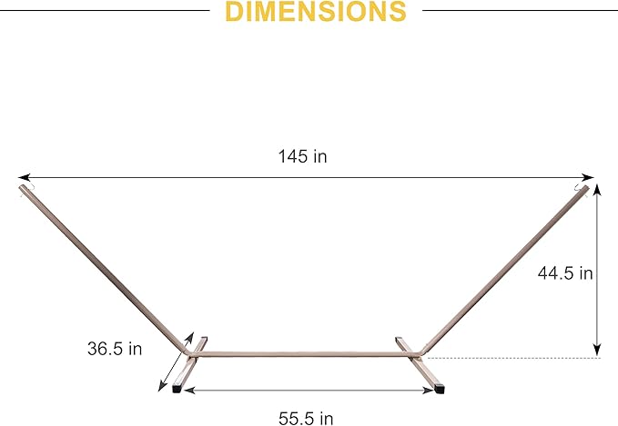 Lazy Daze Hammocks Double Rope Hammock with Stand Include, 12 Feet Traditional Cotton Rope with Pillow for Outside, Backyard, Patio, Garden, Tan Pillow