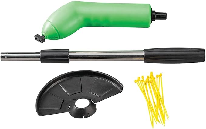 Zip Tie Grass Trimmer, Made of Stainless Steel and ABS, Battery Operated (Not Included) – Measures 31” Long, 24 Standard Zip Ties Included
