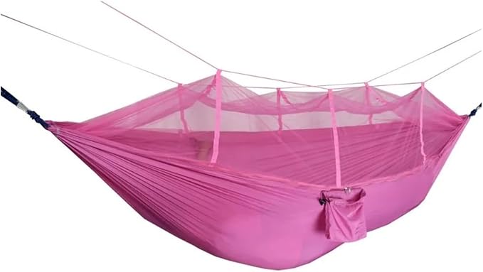 Hammocks, 2Pcs Outdoor Mosquito Net Hammock Camping Mosquito Net Tent Suitable Outdoors,for Outside(Pink)