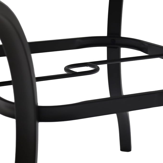 Anmutig 5-Piece Outdoor Patio Dining Set 37 Inch Square Wooden-Like PVC Table with 4 Stackable Chairs for Garden Backyard White