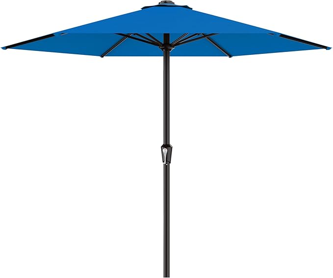 AreShark 11 FT Patio Umbrella for Outdoor, Outdoor Table Umbrella with Push Button Tilt and Crank, Outdoor Patio Umbrellas with 6 Sturdy Ribs, Patio Umbrellas for Market, Garden, Pool (Royal Blue)