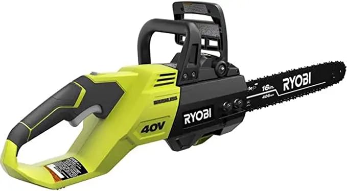 RYOBI RY40550 16 in. 40-Volt Brushless Lithium-Ion Cordless Chainsaw, 4 Ah Battery and Charger Included