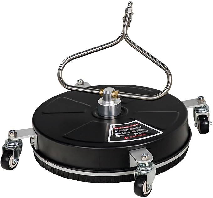 SCITOO 15" Pressure Washer Surface Cleaner 4000 PSI with 4 Wheels,1/4" Quick Connector and Washer Accessories for Concrete, Patio, Sidewalk, Deck and Driveways