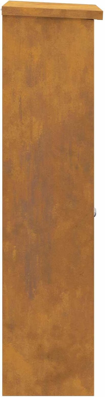 Weathering Steel Parcel Drop Box, Large Secure Delivery Mailbox for Porch, Weather-Resistant Outdoor Package Lock Box, 17.52 x 11.42 x 43.50 in
