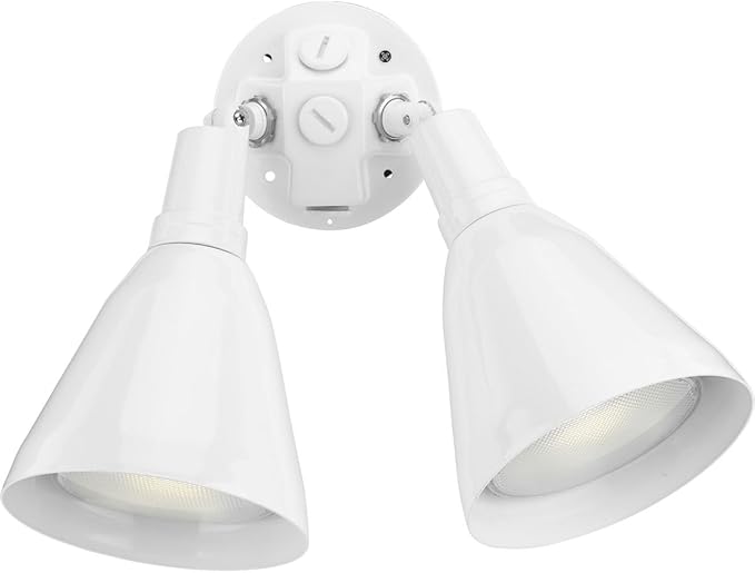 Progress Lighting 2-Light Adjustable Swivel Flood Light, Outdoor, P5203-30, White