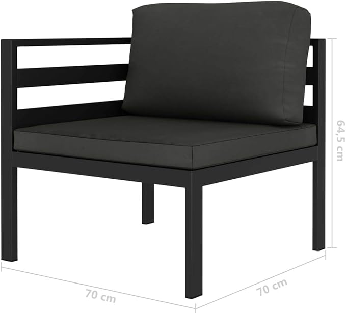 Patio Lounge Set with Cushions,Outdoor Furniture,Outdoor Furniture Sets,Patio Conversation Sets,for Garden,Deck,Backyard,2 Piece Aluminum Anthracite