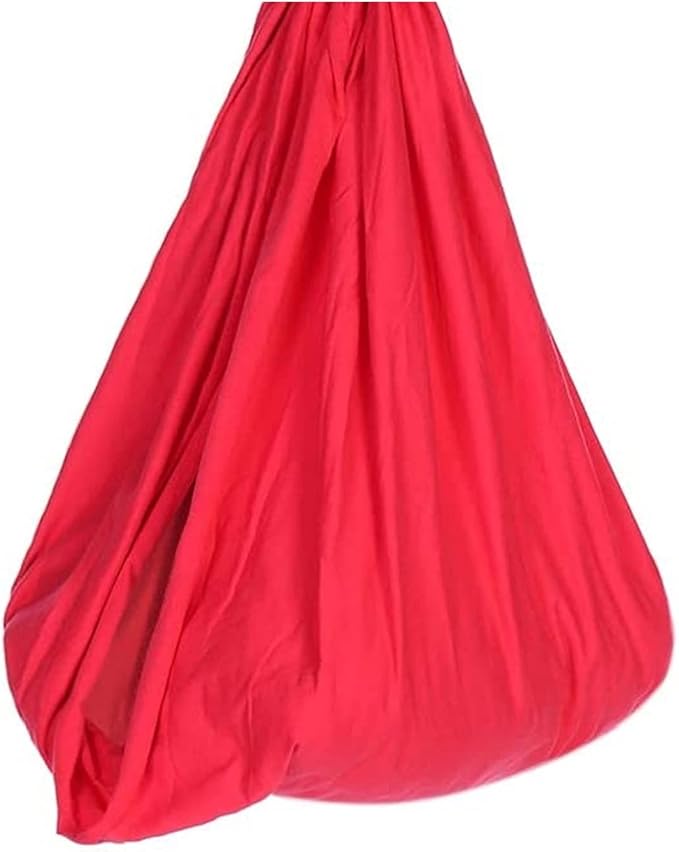 Indoor Therapy Swing Chair for Adults Autism, Cuddle Yoga Hammock Ideal for ADHD Aspergers and Sensory Integration Snuggle 440lbs Load Capacity (Color : Red, Size : 150x280cm/59x110in)