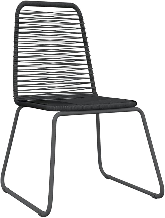 Backyard Furniture Patio Conversation Sets Outdoor Seating 5 Piece Patio Dining Set Black Suitable for Swimming Pool, Courtyard, Garden