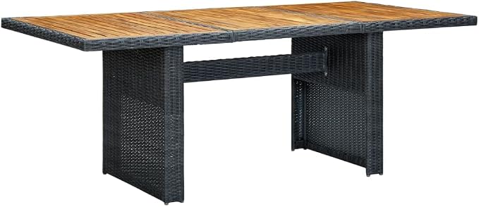 7 Piece Patio Dining Set with Cushions Poly Rattan,Outdoor Dining Set,Garden Dining Set,Terrace Tables and Chairs,Lounge Seat,Garden Furniture,for Homes,Offices,Living Room,Cafes,Dark Gray