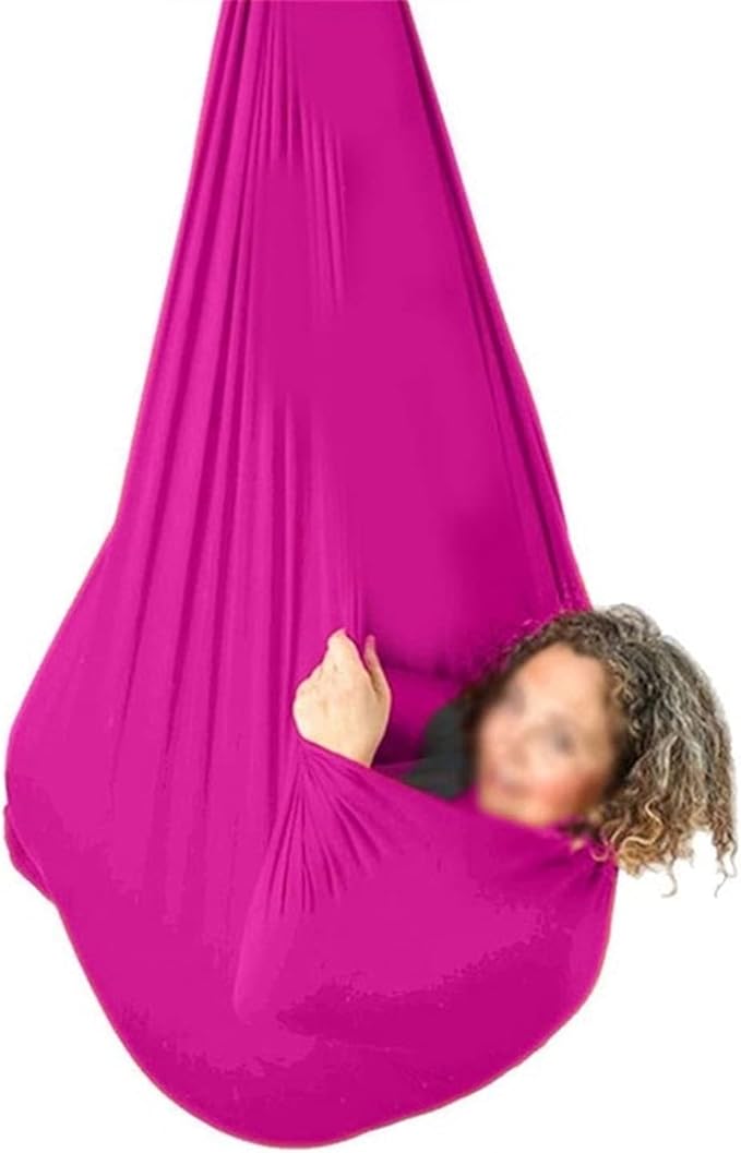 Sensory Hammock Swing Chair for Adults/Kids with Hardware Adjustable Snuggle Hammock Has Calming Effect On Child with Special Needs (Color : Purple, Size : 150x280cm/59x110in)