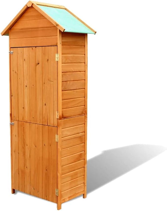 Patio Storage Cabinet,Deck Storage Box,Desk Storage,Large Toy Box,Waterproof Roof,for Patio Furniture, Outdoor Cushions, Garden Tools, Pool Toys, Brown 31.1"x19.3"x74.8"