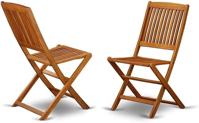 Pemberly Row Traditional 9-Piece Wood Outdoor Patio Dining Set, Natural Oil Finish, Rubber Wood, Includes Rectangular Table & 8 Chairs, Slatted Back Design, Durable for Backyard or Grass Areas