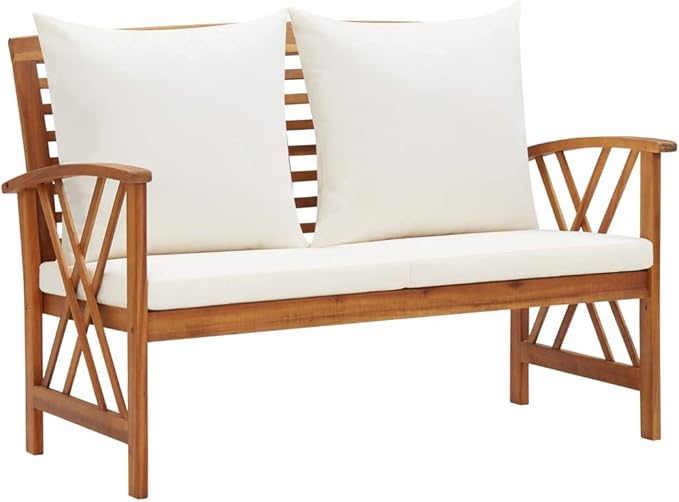 Patio Lounge Set with Cushions,Outdoor Patio Furniture,Outdoor Chat Conversation Set,Garden Furniture Sets,for Patio,Backyard,Garden,4 Piece Solid Acacia Wood