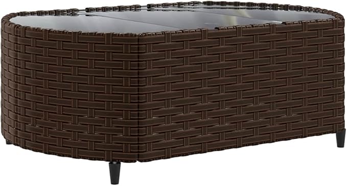 Outdoor Seating Furniture,Outdoor Conversation Sets,6 Piece Patio Sofa Set with Cushions Brown Poly RattanSuitable for Patio, Garden, Gazebo Low