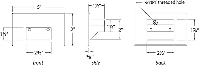 WAC Landscape Lighting, LEDme 120V LED Horizontal Indoor and Outdoor Step and Wall Light Amber 1800K LED in Stainless Steel