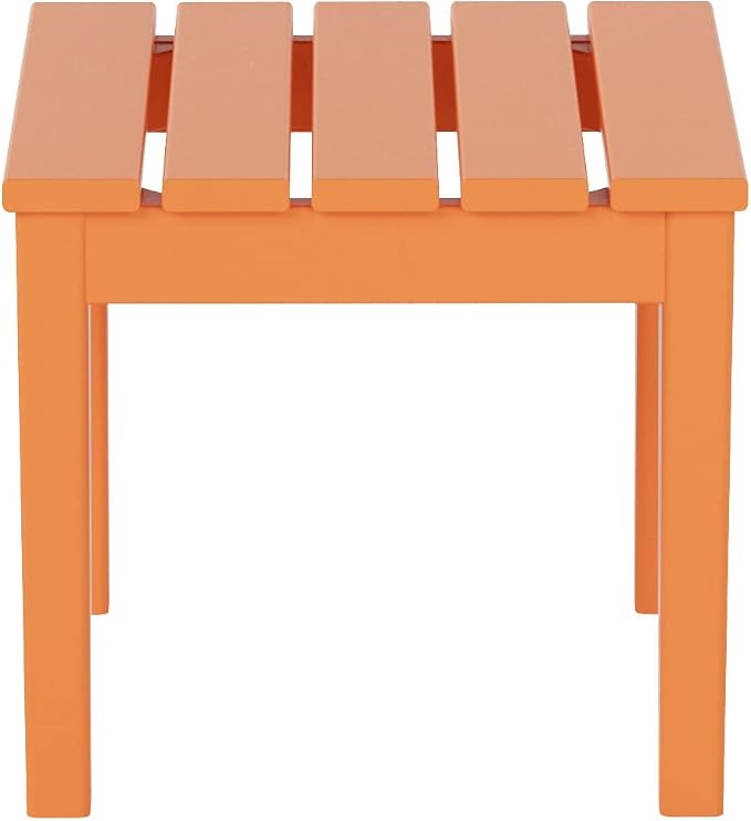 WestinTrends Ashore Outdoor Patio Modern Adirondack Side Table, Orange