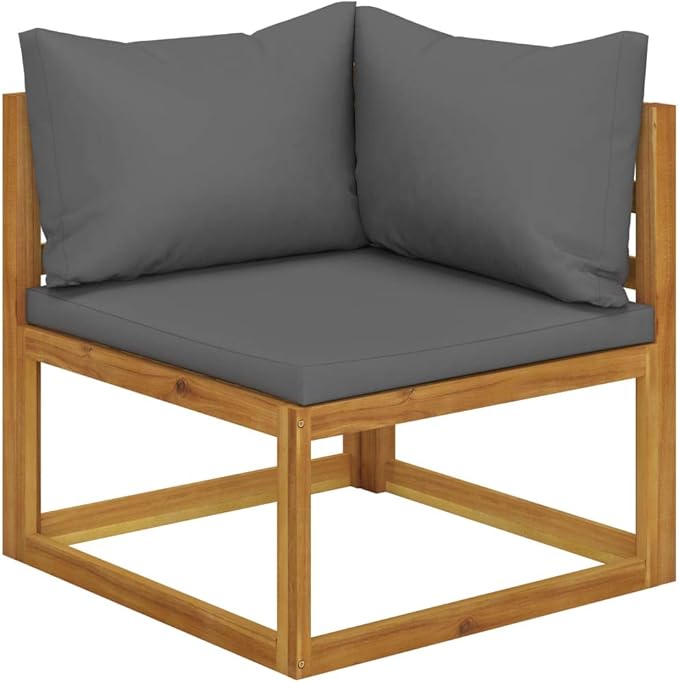 Patio Lounge Set with Cushion,Outdoor Patio Furniture,Outdoor Chat Conversation Set,Garden Furniture Sets,for Patio,Backyard,Garden,Outdoor,6 Piece Solid Acacia Wood