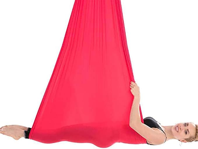 Indoor Sensory Swing Chair Adjustable Yoga Hammock Child Cuddle Swing for Kids Or Adults Autism ADHD AspergersTherapy (Color : Pink, Size : 150 x 280 cm)