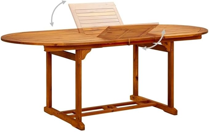 Afuera Living 7-Piece Solid Acacia Wood Patio Dining Set, Black Finish, Weather-Resistant, Adjustable Armrests, Woven PE Rattan Detail, Rustic Outdoor Furniture for Garden or Deck