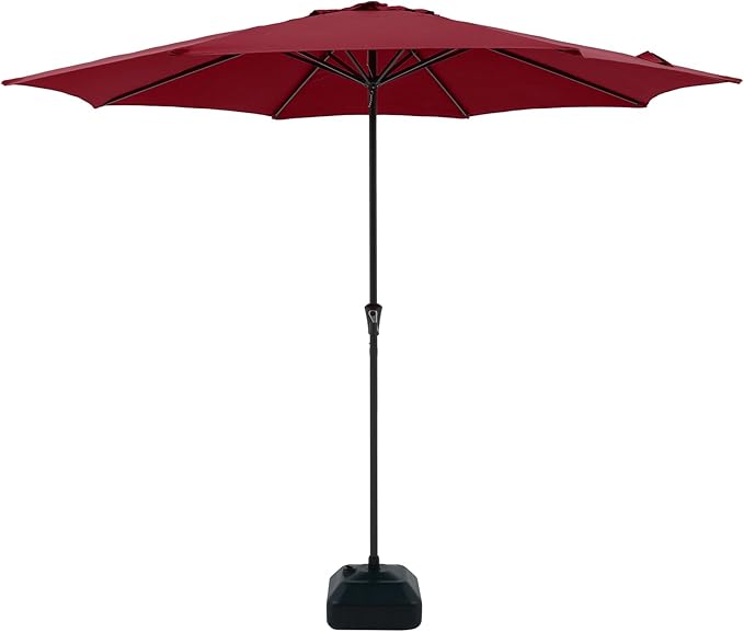 COBANA Patio Umbrella with Base Included, Outdoor Market Table Umbrella with Umbrella Stand Weights