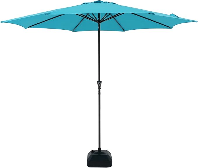 COBANA Patio Umbrella with Base Included, Outdoor Market Table Umbrella with Umbrella Stand Weights