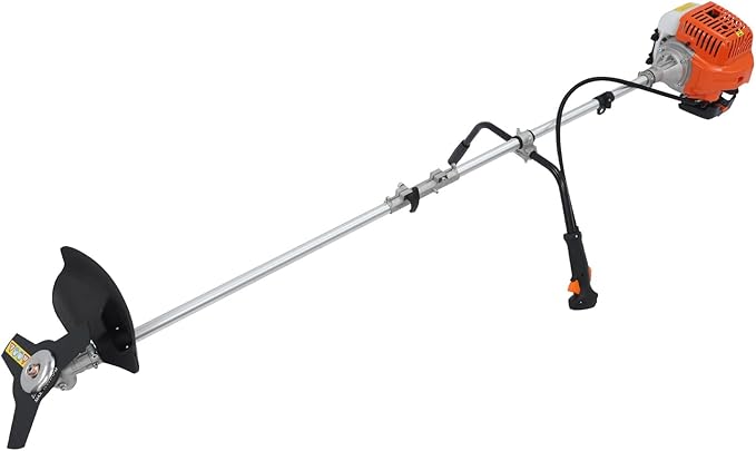 Gas Weed Trimmer, 2-Stroke 42.7cc Gas Powered Weed Eater with 3 Trimming Heads, Multifunction Garden Trimmer Handheld Brush Cutter for Trimming Shrubs, Clearing Weeds