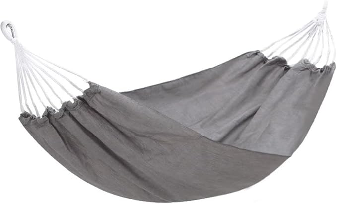 Classic Solid Color Hammock, Outdoor Single/Double Swing with Rope, for Garden Yard Travel, Load Bearing 150kg/200kg(6.2 * 2.5ft)