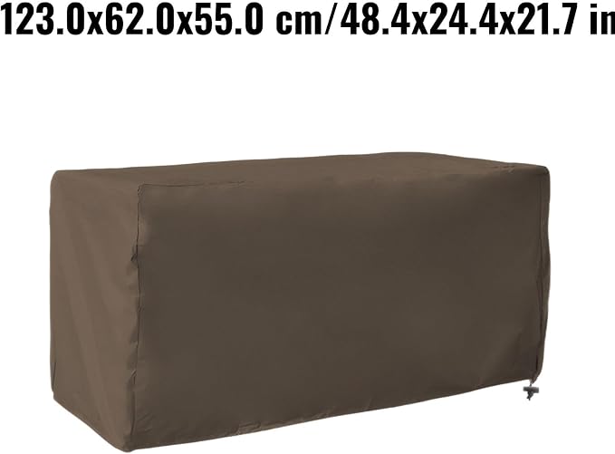 Outdoor Deck Box Cover for Patio Storage Box Protection with Secure Fit, 123x62x55 cm and 158x76x69 cm Options