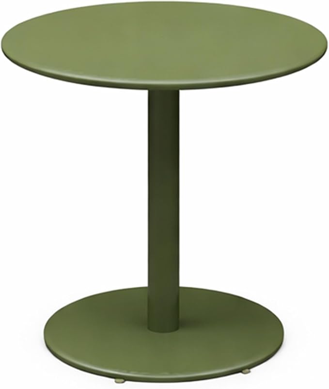 Alpine Corporation VTFAM152A Metal Outdoor Bistro Set, 3-Piece Patio Conversation Set with Round Side Table & 2 Chairs, Weather-Resistant Steel Frame, Compact Balcony Furniture, Green
