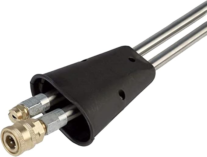 CANPUMP 40-in Dual Lance Wand w/Bent Tube, Spray Gun Included, Replacement Pressure Washer Gun w/Extension Wand, Stainless Steel, Quick-Connect, Soap Nozzle, 5000 PSI, 10.5 GPM