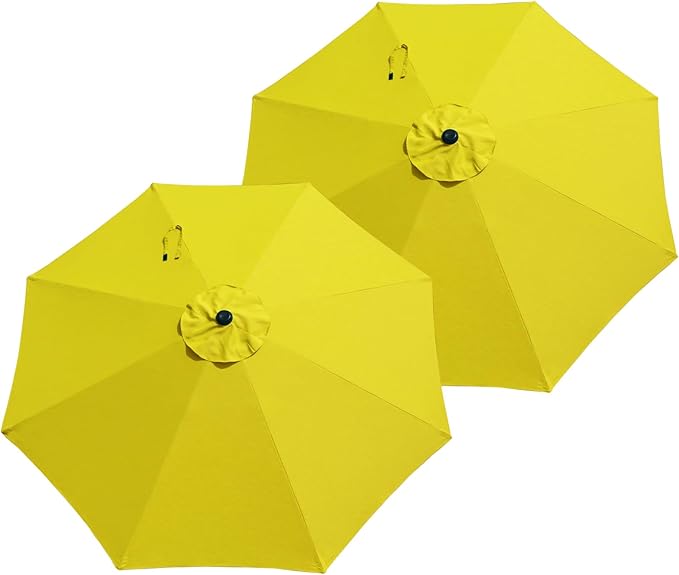 Goodgoods 9ft Patio Umbrella Replacement Canopy Market Umbrella Top Outdoor Umbrella Canopy (2pcs/package)