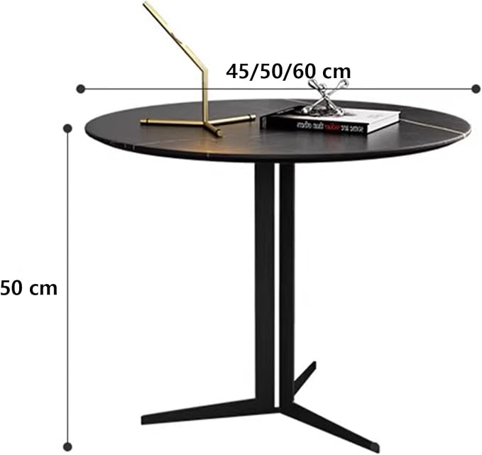 JATIBOSH Outdoor Side Table Small Table Round End Table Garden Table Lightweight Snack Table for Outdoor Garden Hallway Bedroom Living Room Terrace Balcony